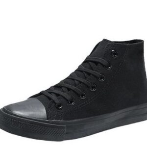 Black High-Top Canvas Shoes